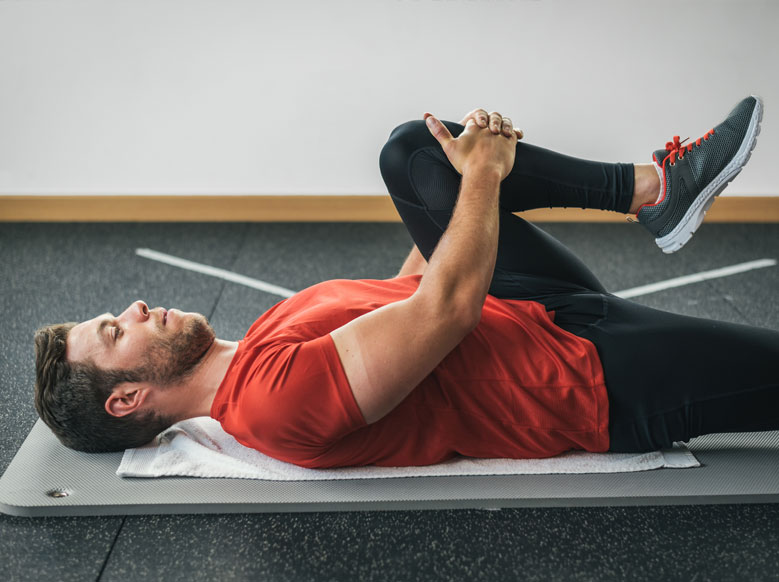 Man stretching